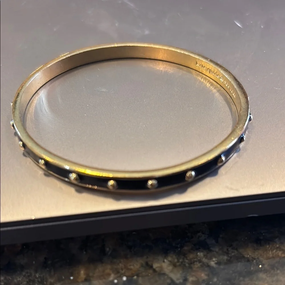Kate Spade Gold and Black Enamel Studded Bracelet - Picture 1 of 3